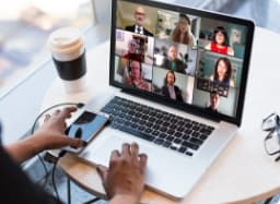 Allies take part in a remote teams murder mystery afternoon